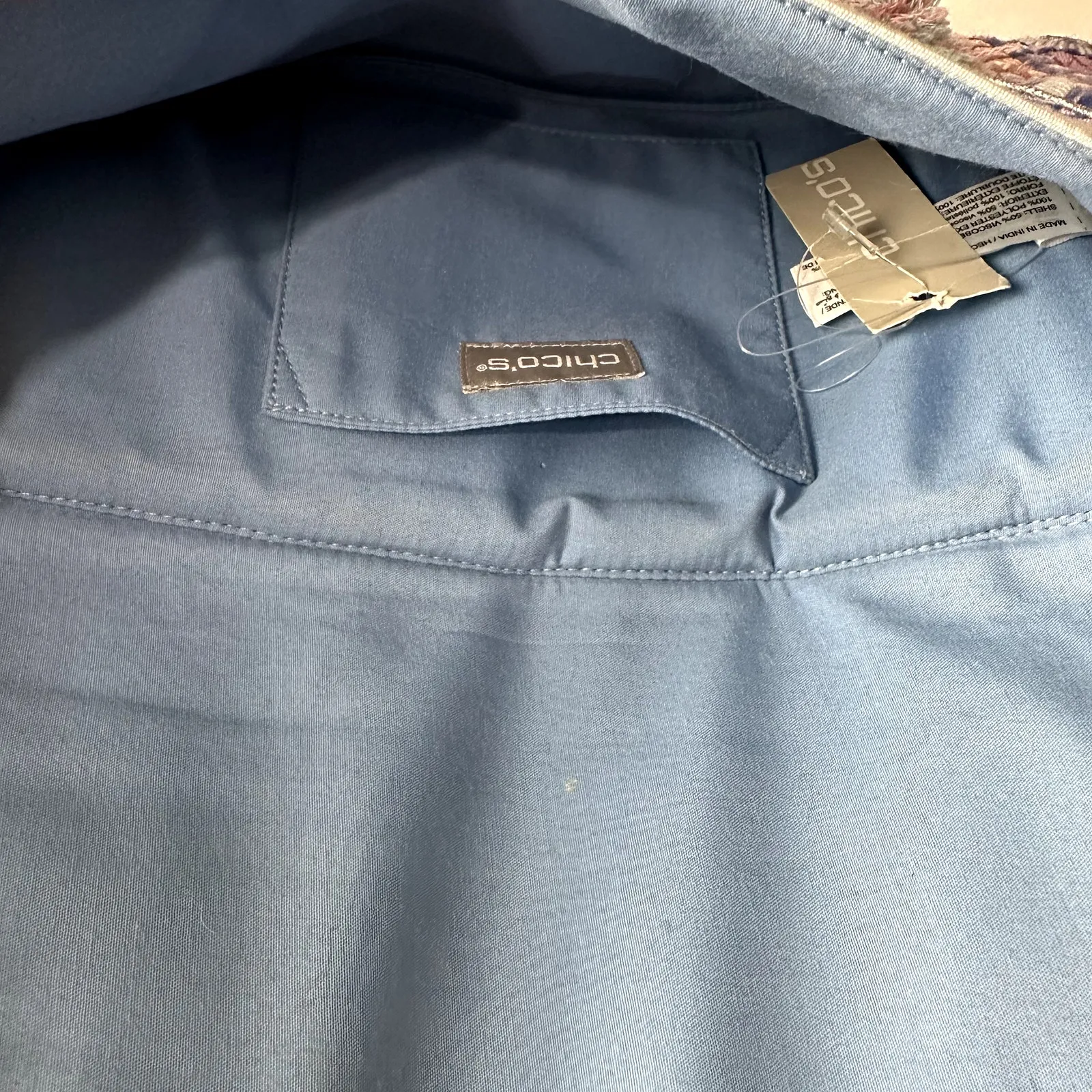 Chico's Boho Fringe Embroidered Purple Blue Multicolor Evening Party Clutch NWT - Image 6