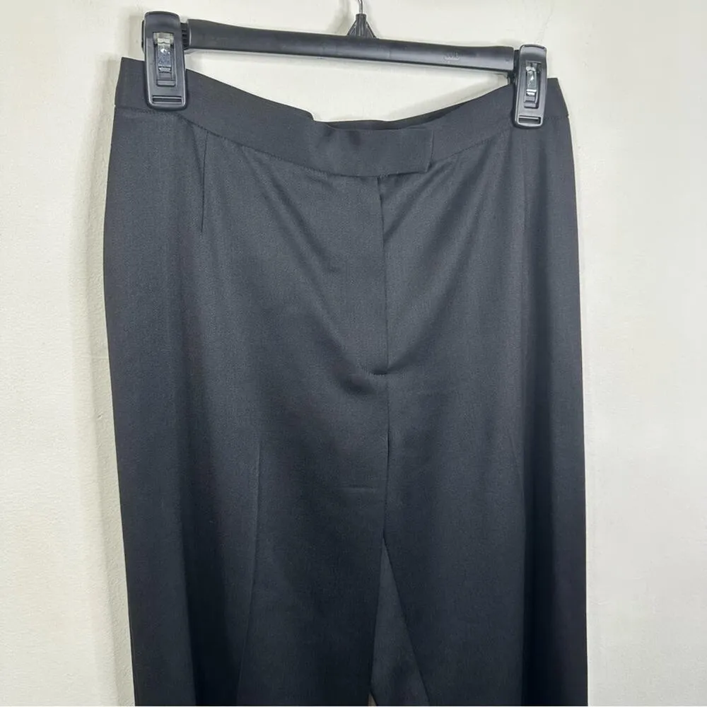 Lafayette 148 Size 8 Virgin Wool Blend Black Slacks Pants Career Wear - Image 5