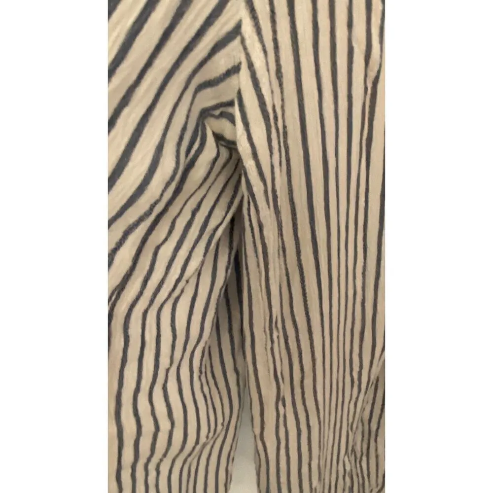 Japna Blue White Striped Tube Top Strapless Capri Pantsuit Women's Sz XS​ - Image 14