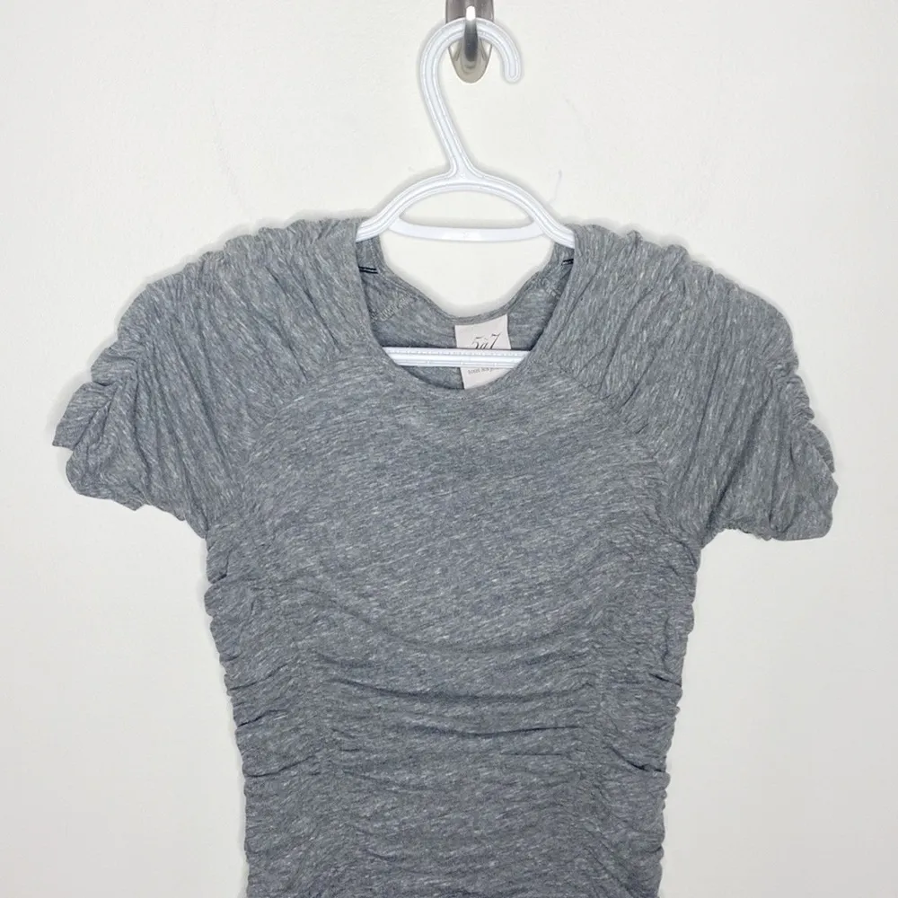 Cinq a Sept Estella ruched dress in Heather grey and black size XS - Image 57