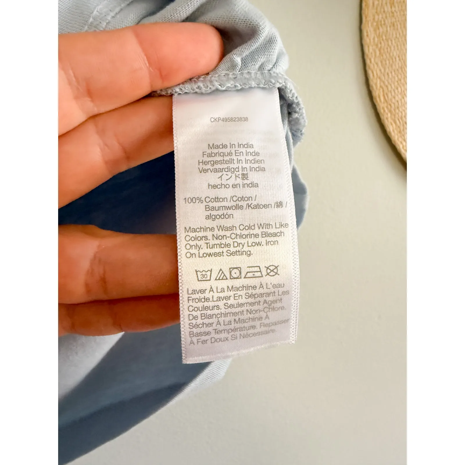 Madewell | NWT Side-Cinch Puff-Sleeve Tee in Feather Blue | Sz XXS - Image 5