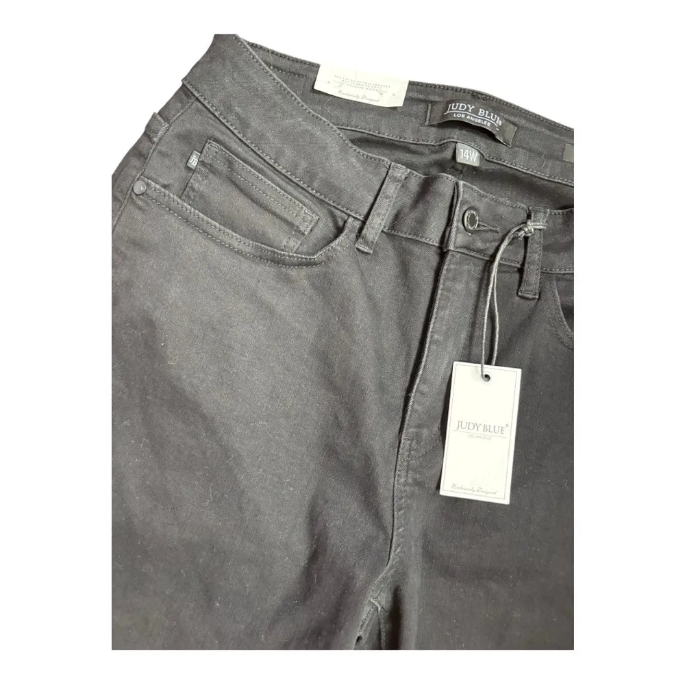 Judy Blue Capri Fit Mid Rise Black Size 14W Style# JB88239 - Image 8