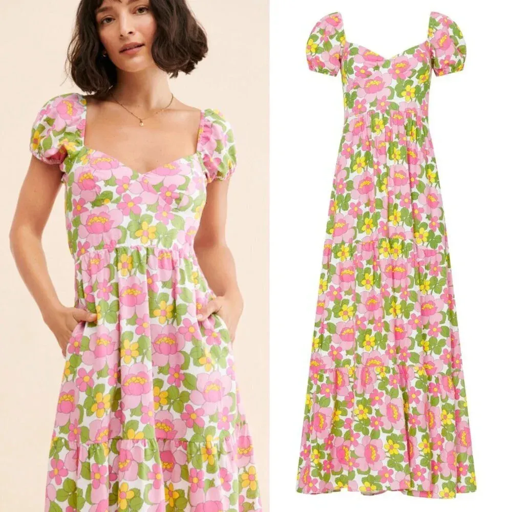 Free People Show Me Your Mumu Cathy Maxi Dress Size Medium $198 - Image 11