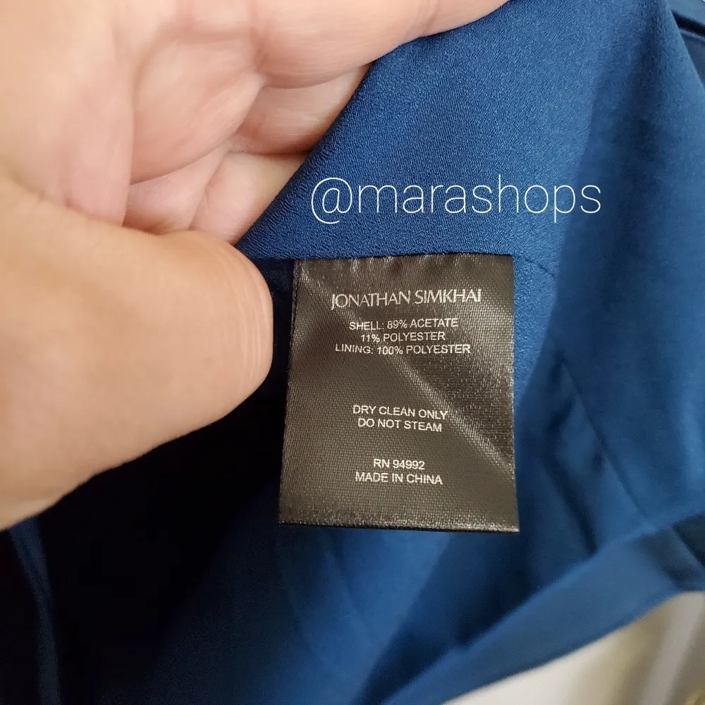 Jonathan Simkhai Jordyn Satin Crepe Mini Dress Size 0 - Image 10