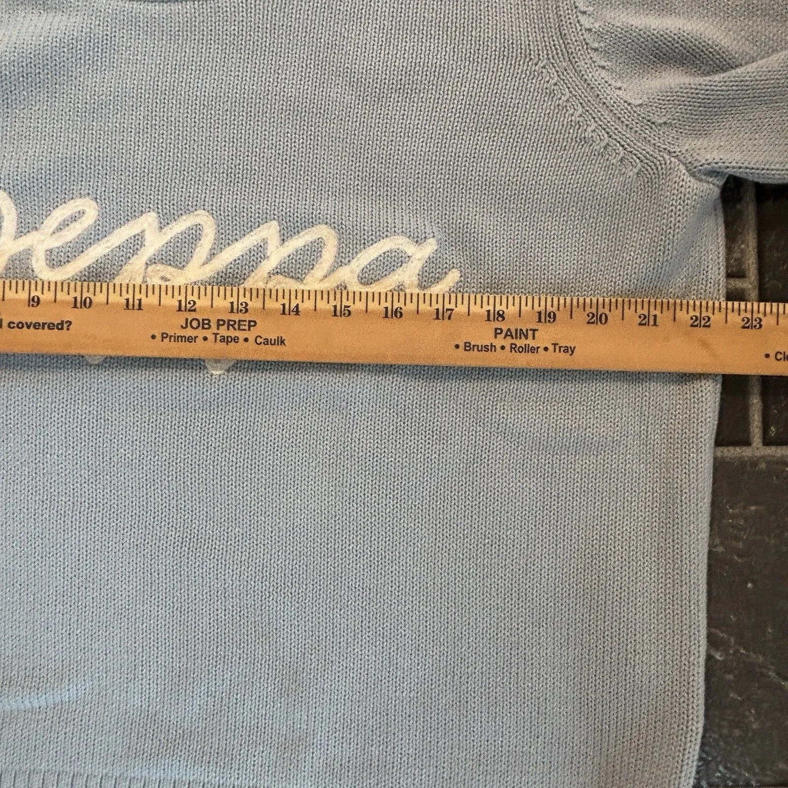 Duffield Preppy Lane Heirloom Cotton Women's Useppa Light Blue Sweater Sz M Size M - Image 11