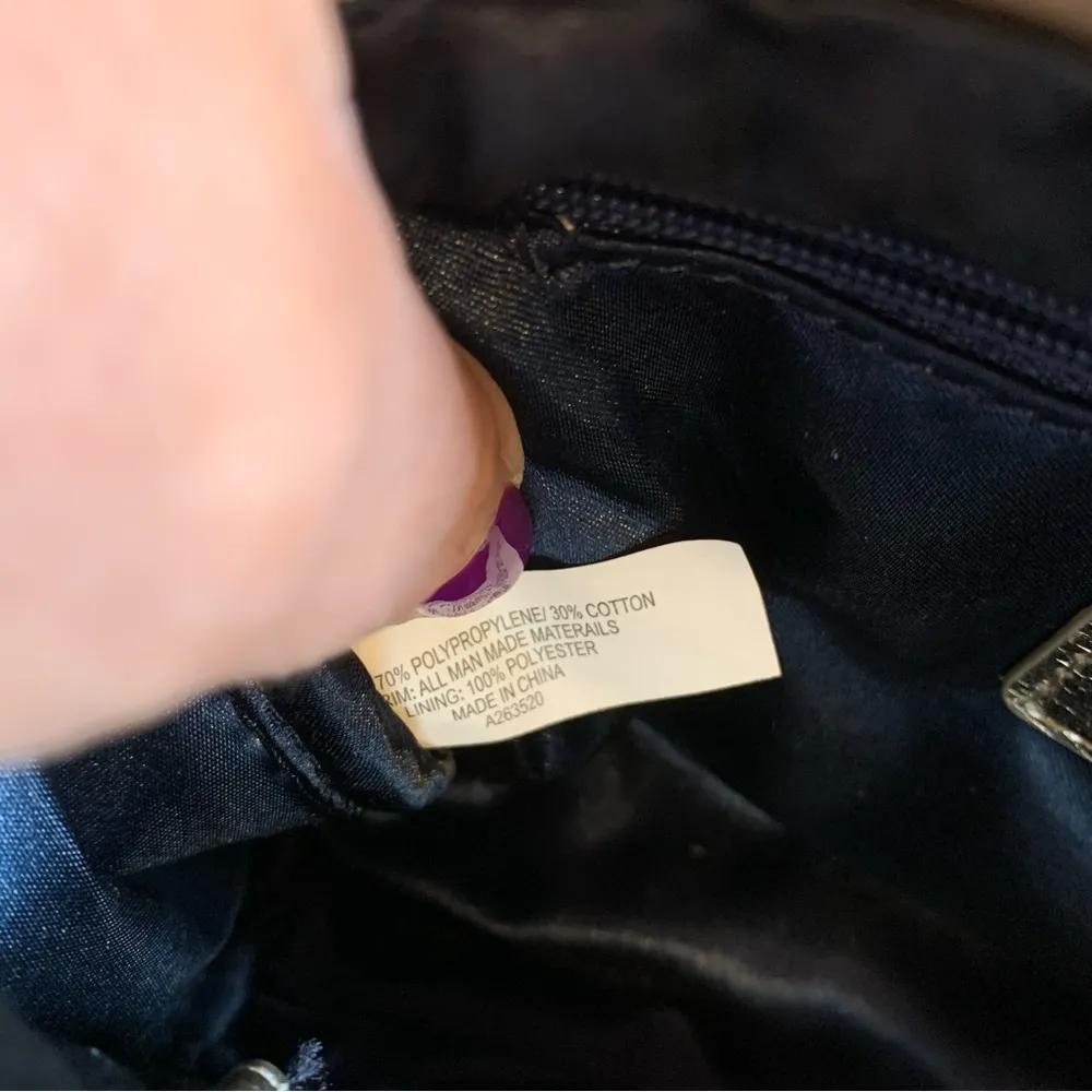 Tignanello Rattan Woven Leather Trim Crossbody/Shoulder Bag Purse Pocketbook - Image 9