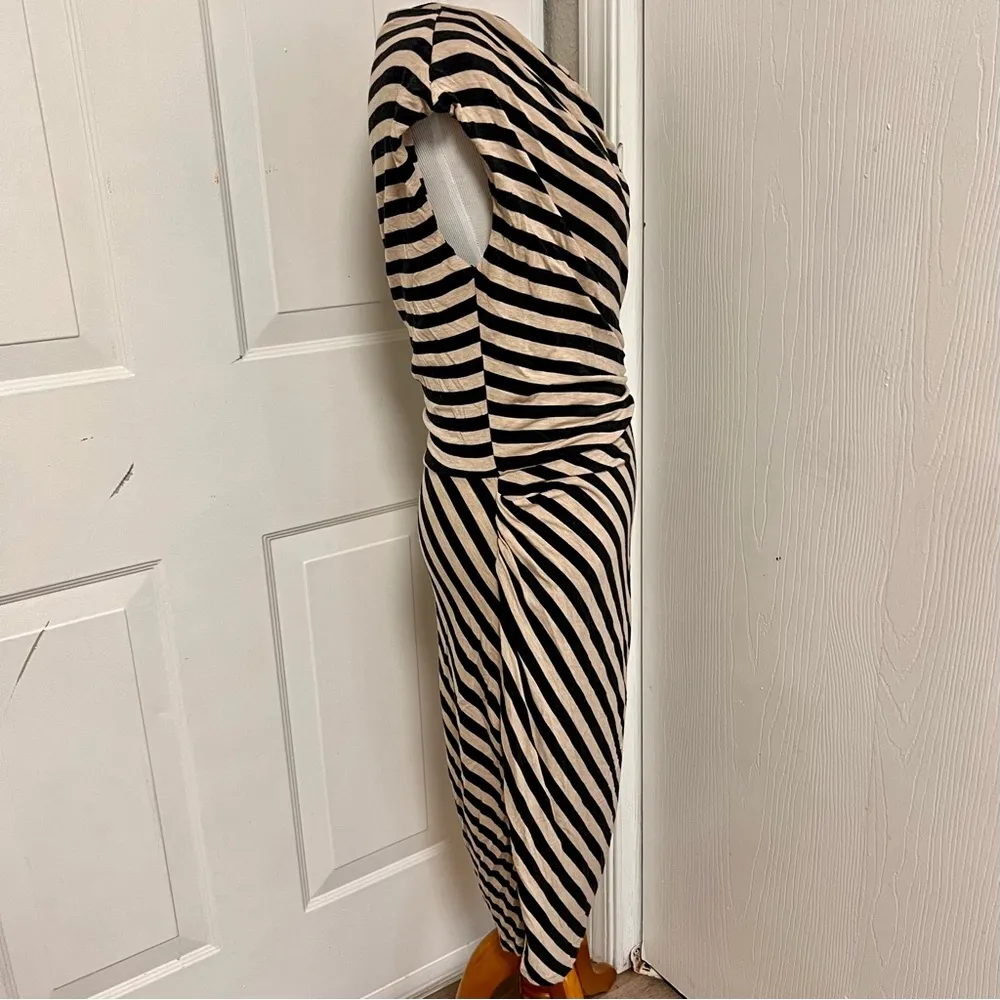 Bordeaux Striped Dress - Image 3