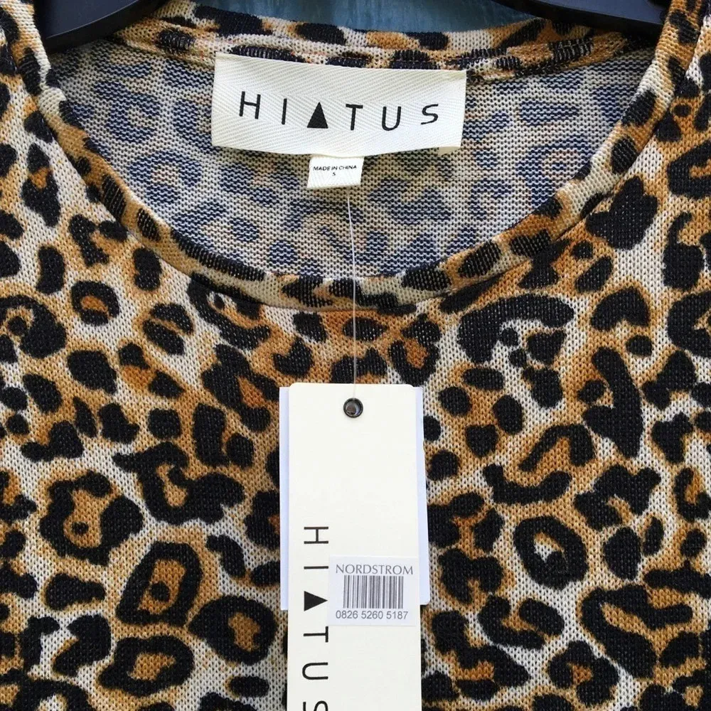 Hiatus Leopard print long sleeve Sweater Top Size Small 
NWT - Image 3