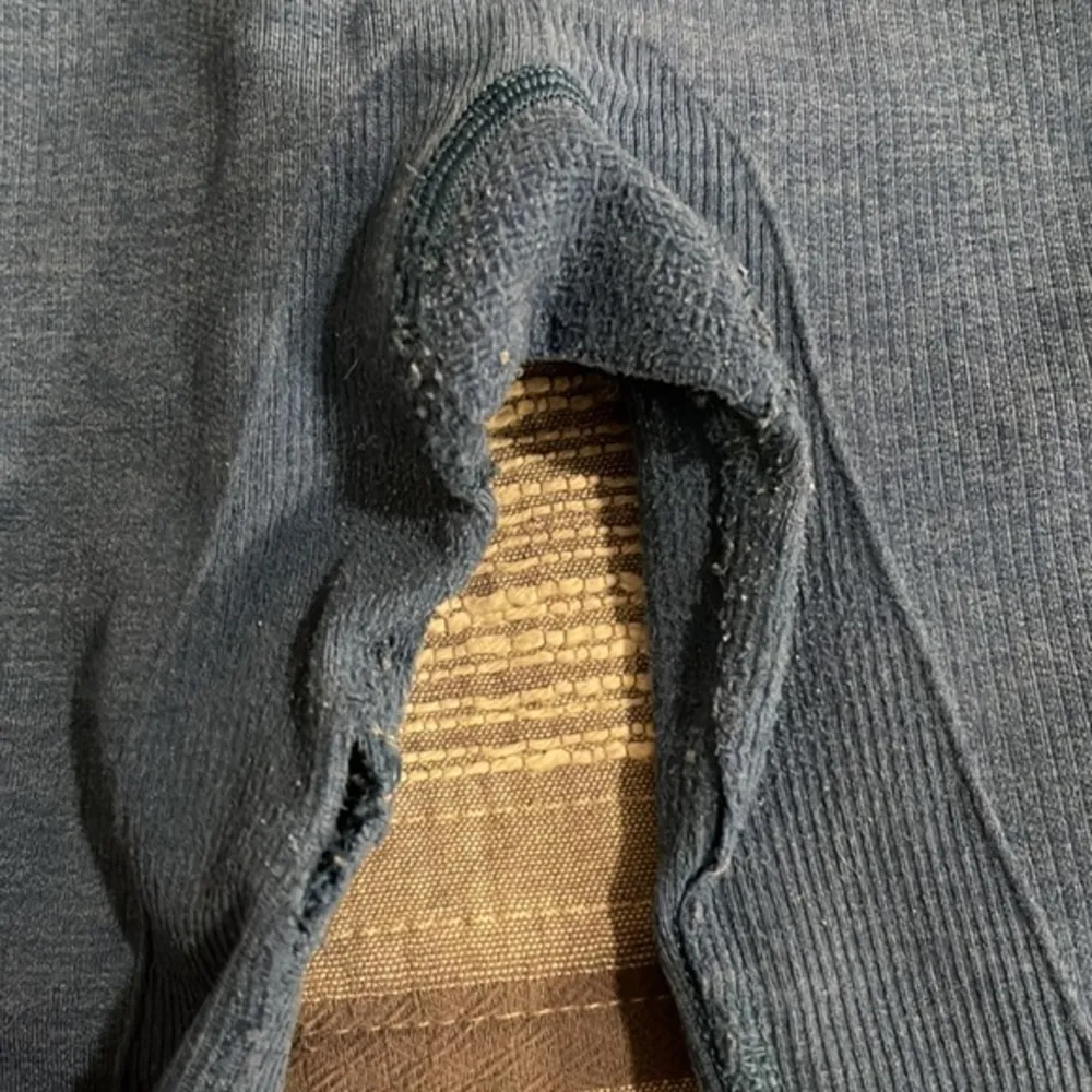 Lululemon Blue Capri In the Flow Crop II Ribbed Cropped Leggings Size 8 #4524 - Image 3