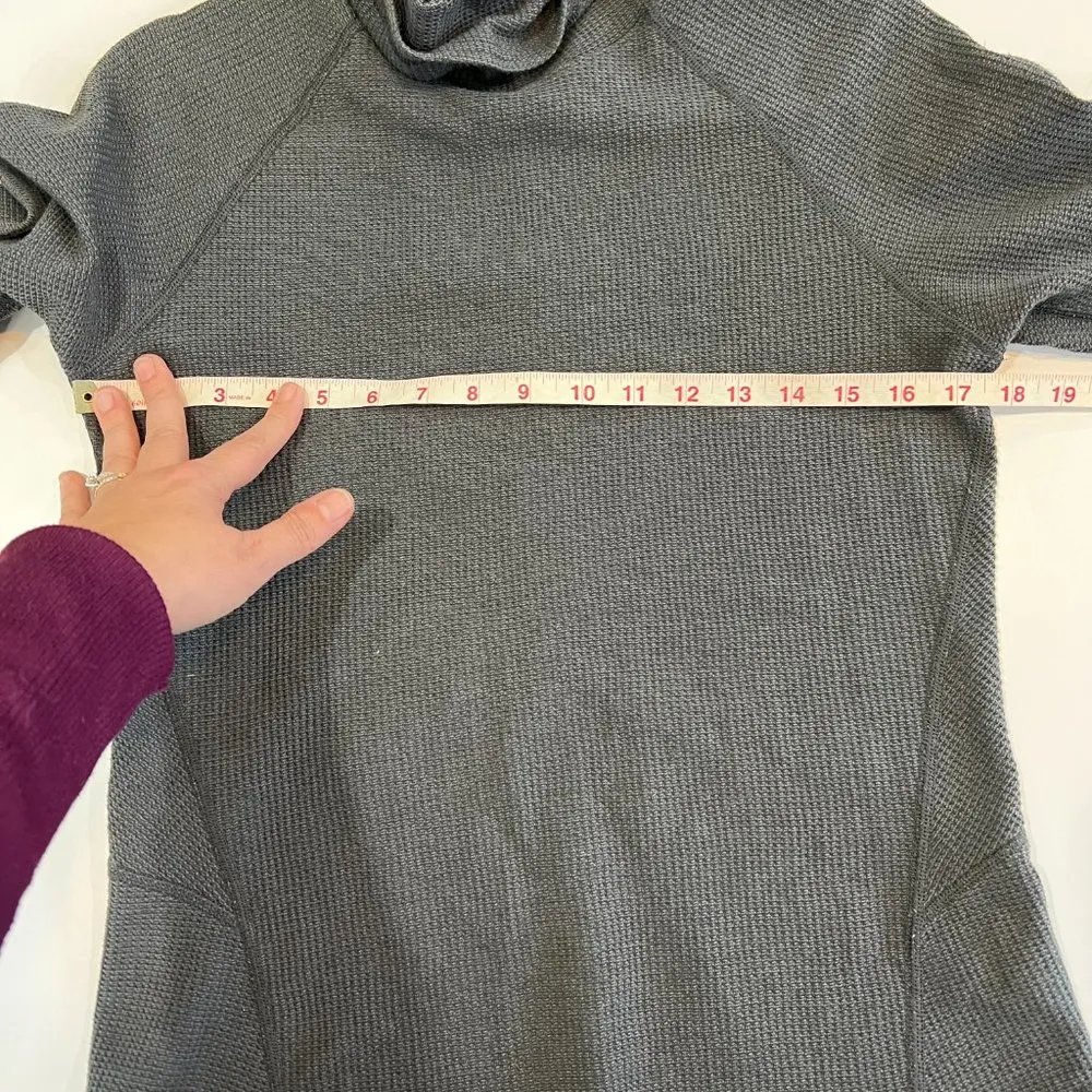 Kuhl Womens Grey Waffle Knit Cowl Neck Long Sleeve Petra turtleneck small - Image 10