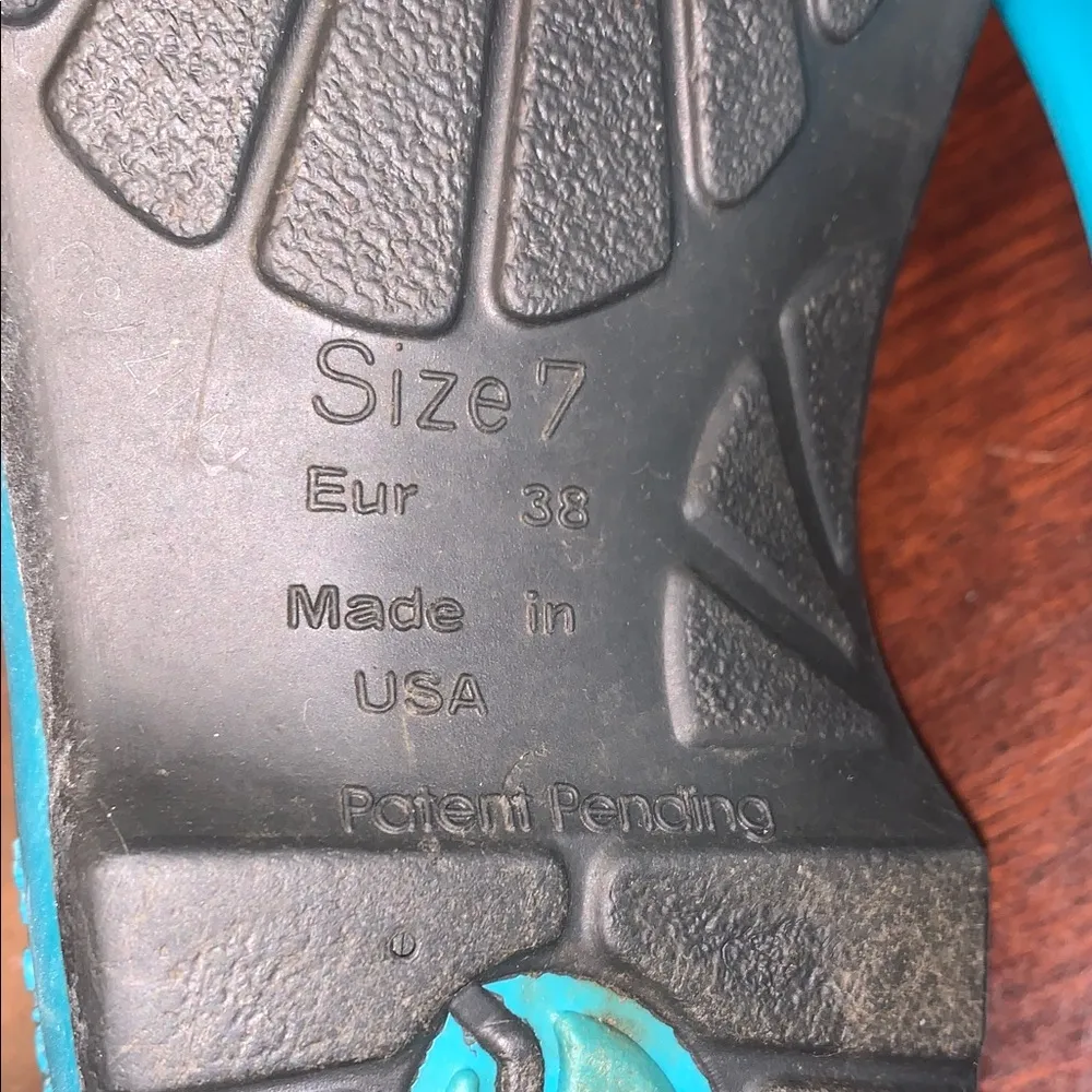 Sloggers Teal Blue Rubber Slip-On Garden Mud Shoes Clogs Mules 7 - Image 8