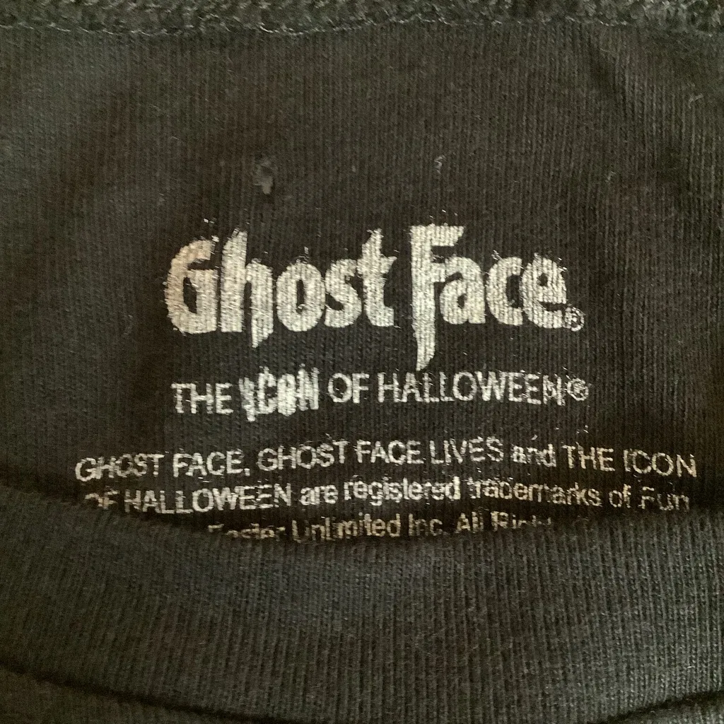 Bioworld Size M Black Scary Ghost Face Tee. Size M - Image 4