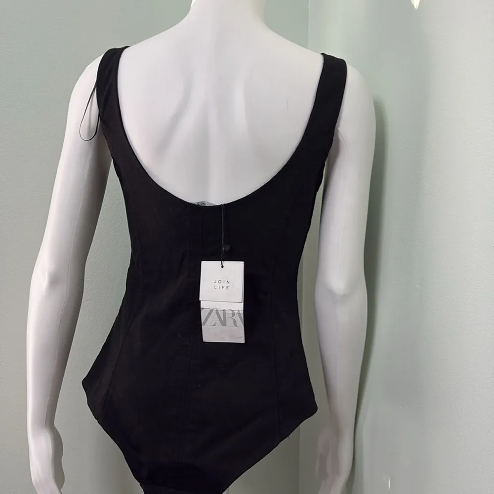 NWT Zara Black Bodysuit medium - Image 4