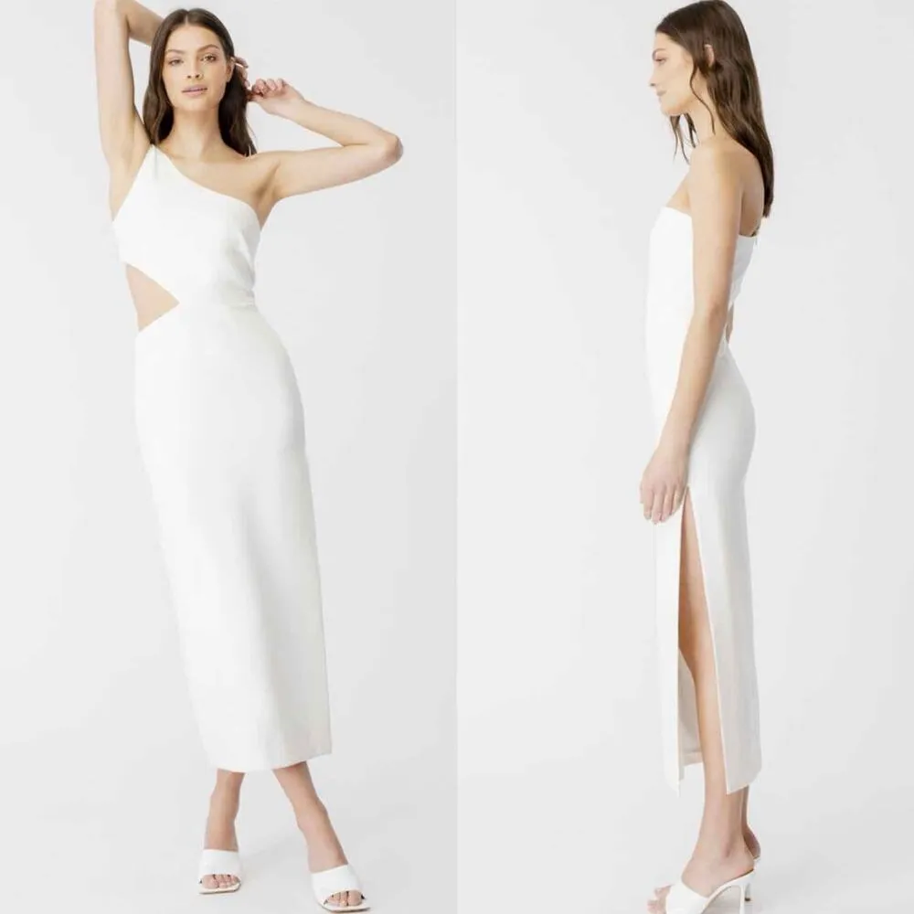 Bardot Jenna One Shoulder Dress In Orchid White Size US 2 or XS - Image 14