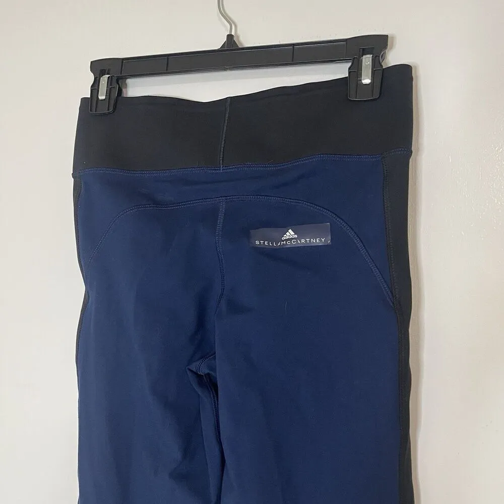 Stella McCartney Navy black colorblock 7/8 workout leggings size small - Image 3
