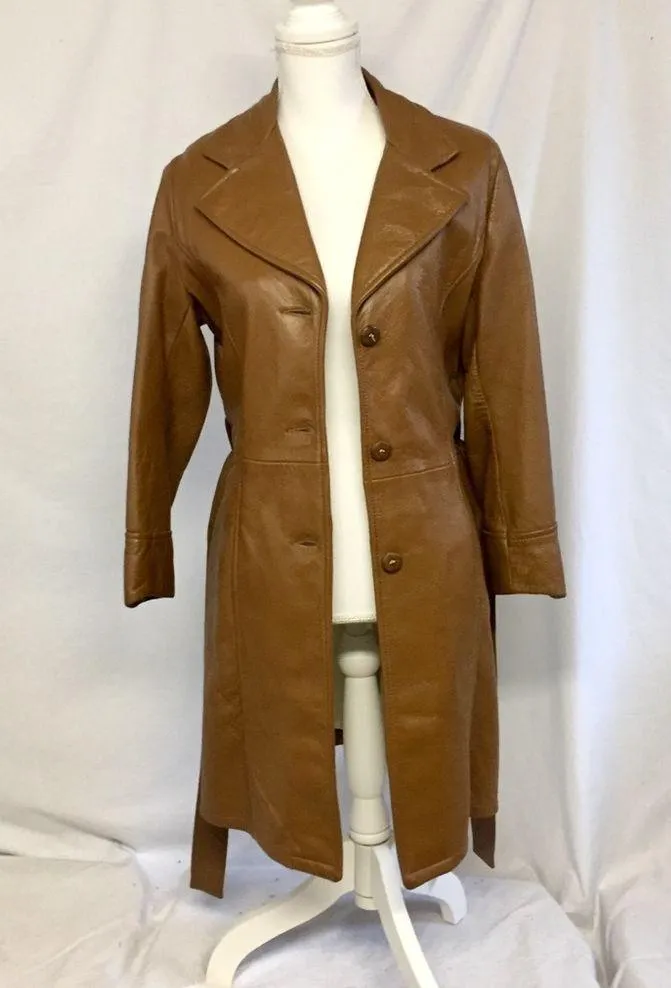 Vintage Deerskin Leather Coat Womens 34 Used RARE - Image 2