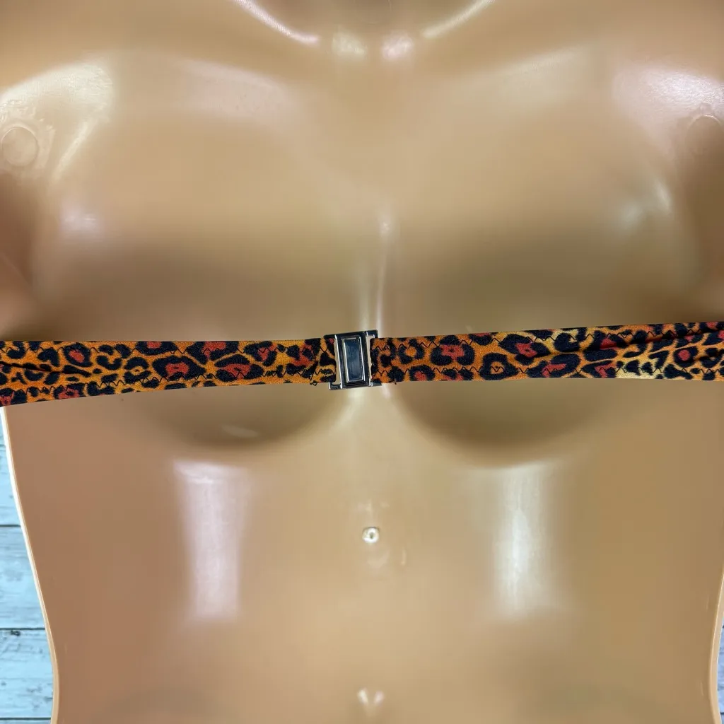 Bright Swim Leopard Print Bikini Size XL Brown - Image 6