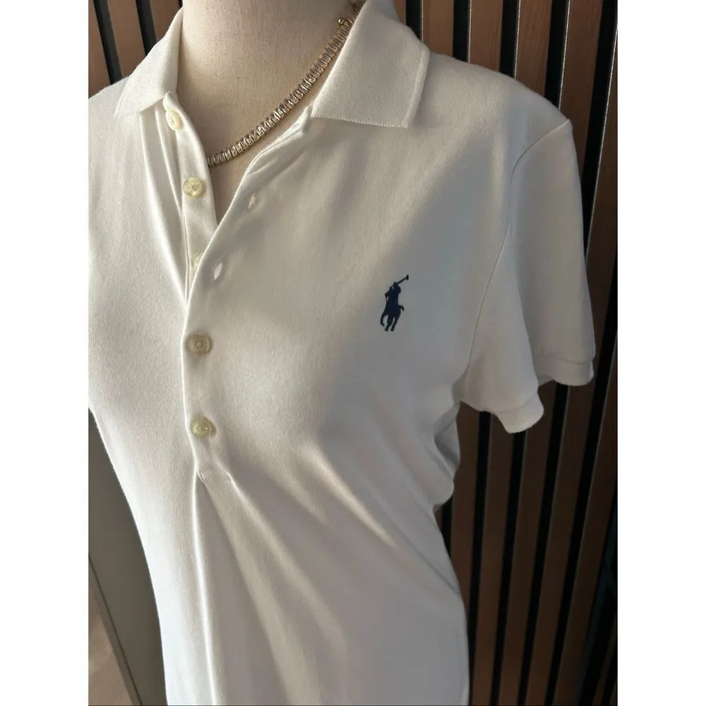 RALPH LAUREN Women’s WHITE COTTON POLO DRESS  NWT  Sz M - Image 2