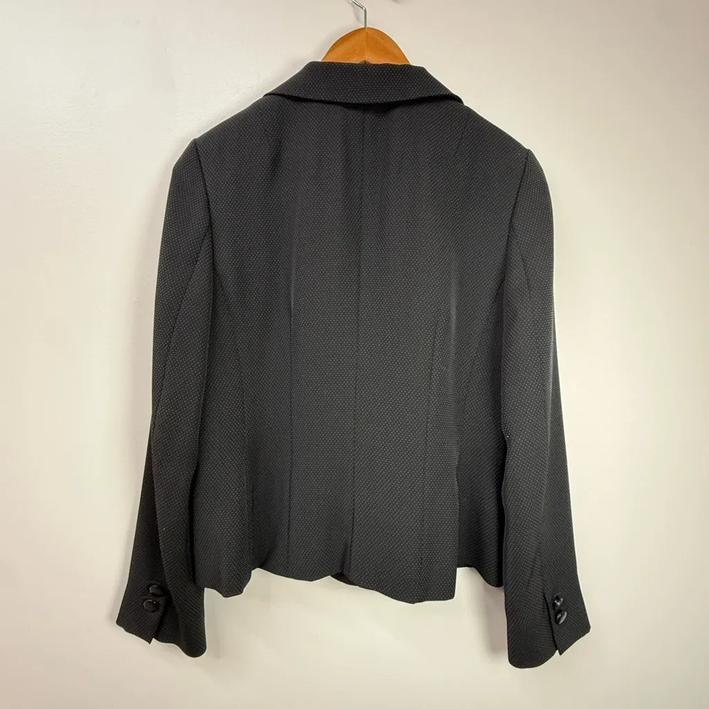 LOFT  Black Polka Dot Women's Blazer size 10P - Image 4