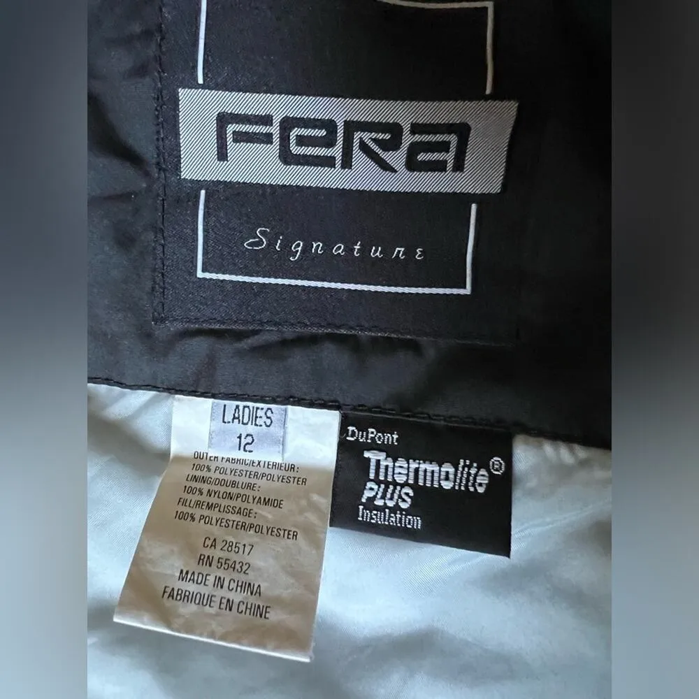 Vintage Fera Signatures Black Fair Isle Snowflake Embroidery Snow Jumpsuit - Image 9