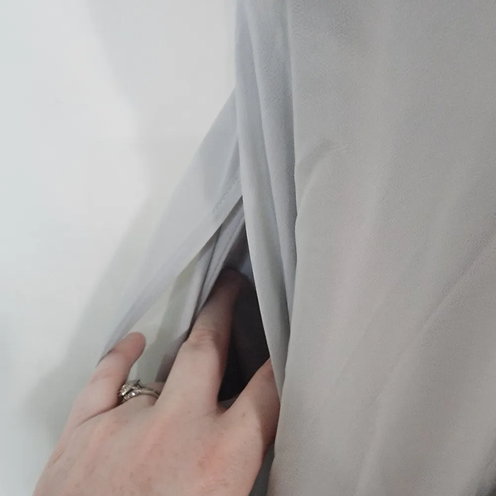 NEW Birdy Grey Devin Chiffon Convertible Dove Gray Women XS Bridemaid Maxi Dress - Image 14