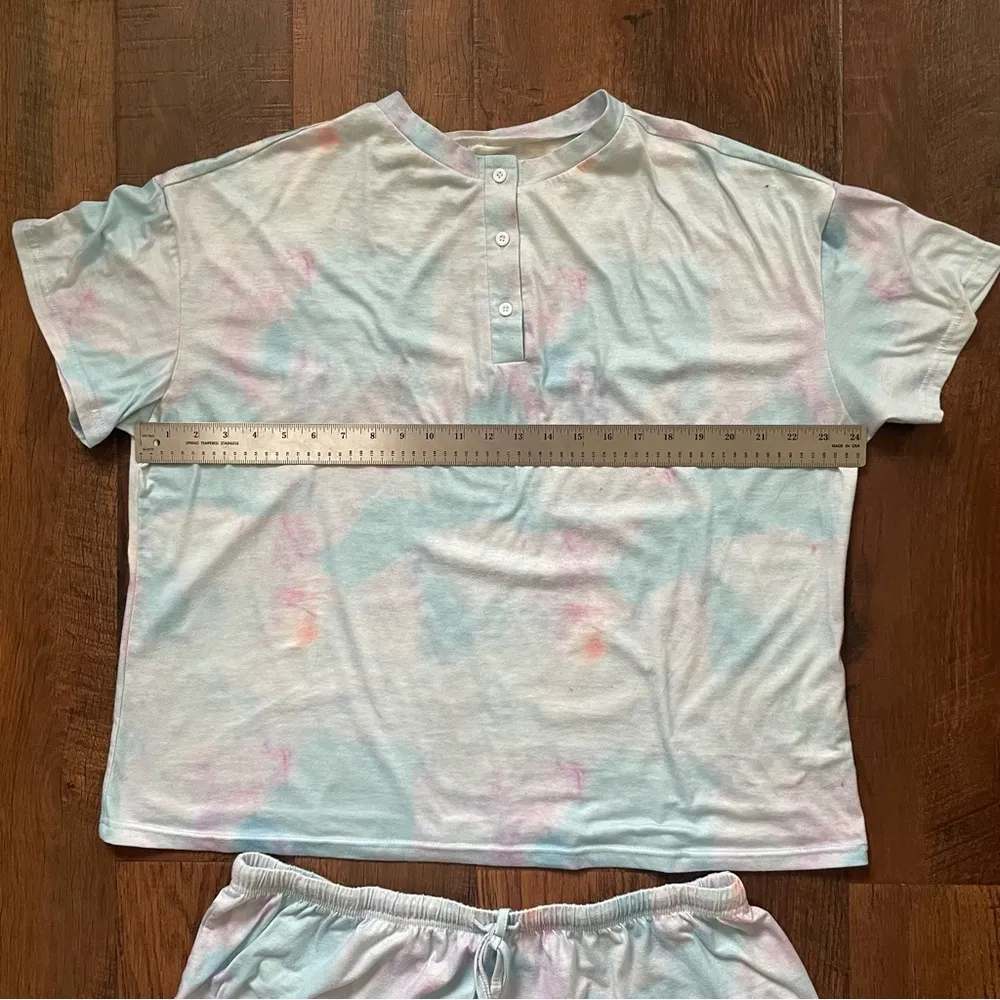 EKOUAER blue/pink tie dye pajama set, size XXL - Image 6