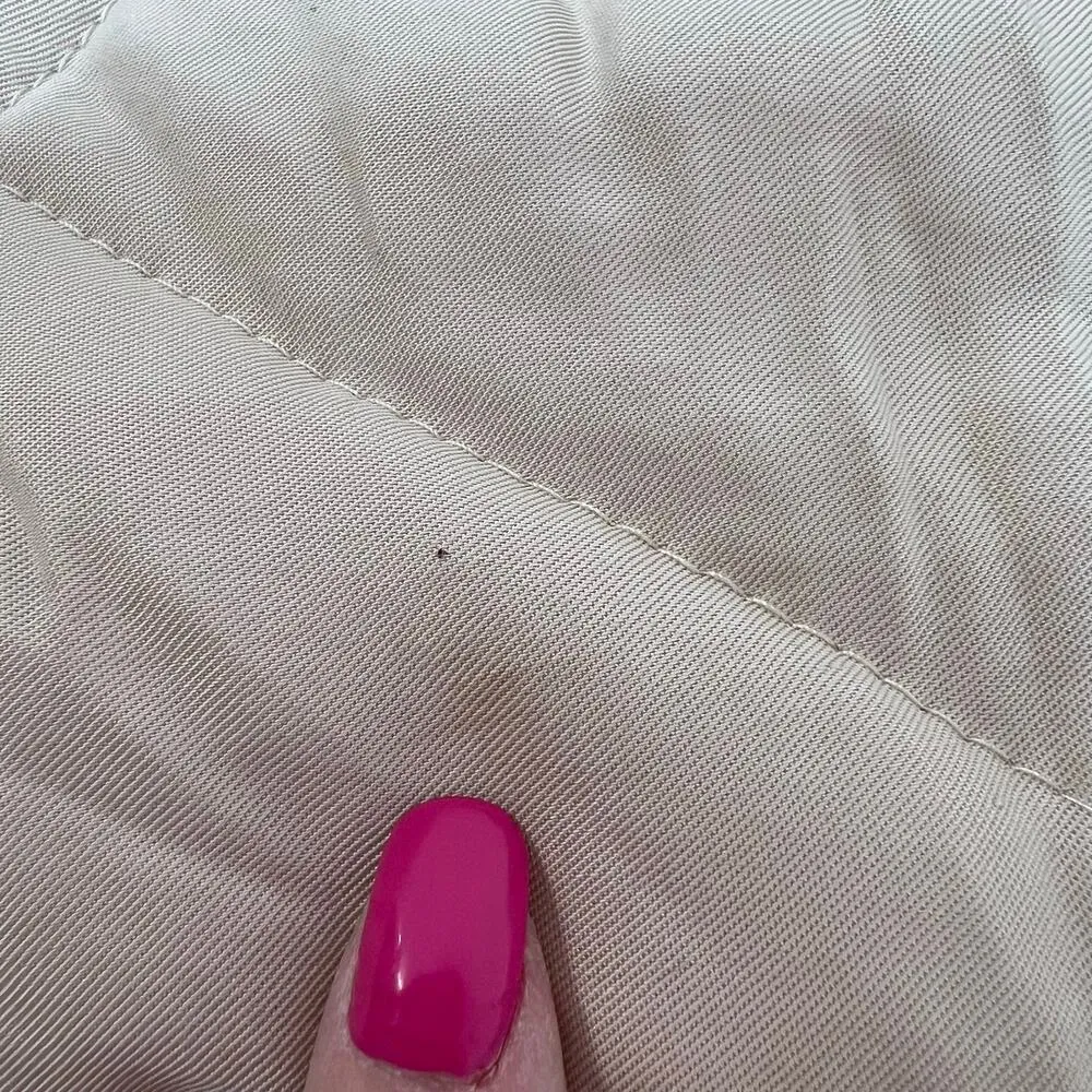 Blank NYC Size XL Faux Fur Trim Snap Front Quilted Puffer Jacket Cream Cozy NWT - Image 8