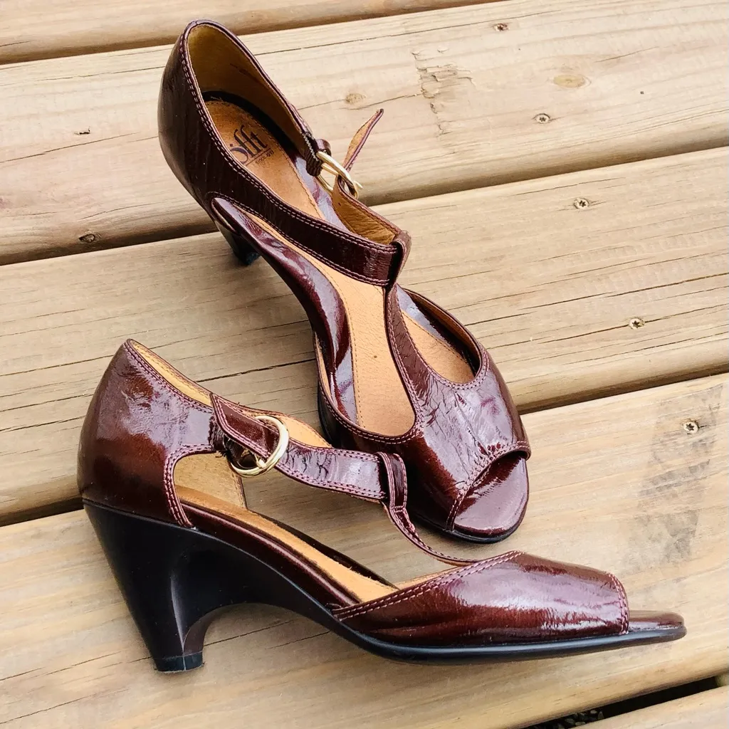 Women’s sandals on mid heels 🌷🌷 Brown Size 9 - Image 2