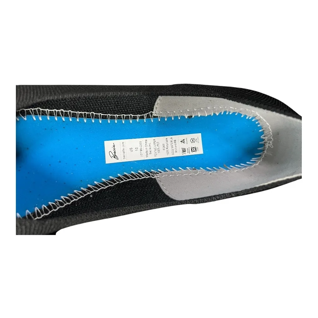 Bacia Black Knit Slip On Flats Foam Insole Women's Size 10 - Image 6