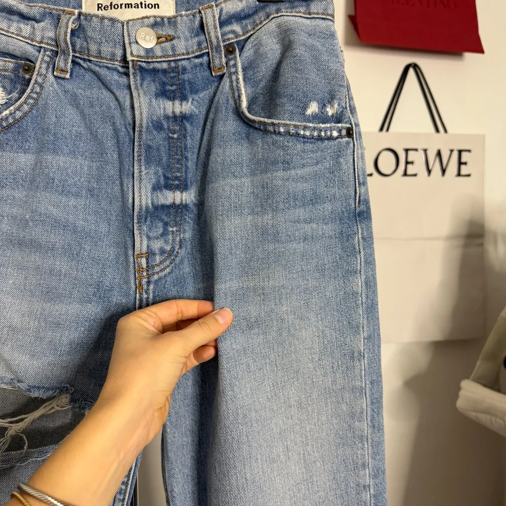 Reformation Cynthia Jean Distressed - Image 4