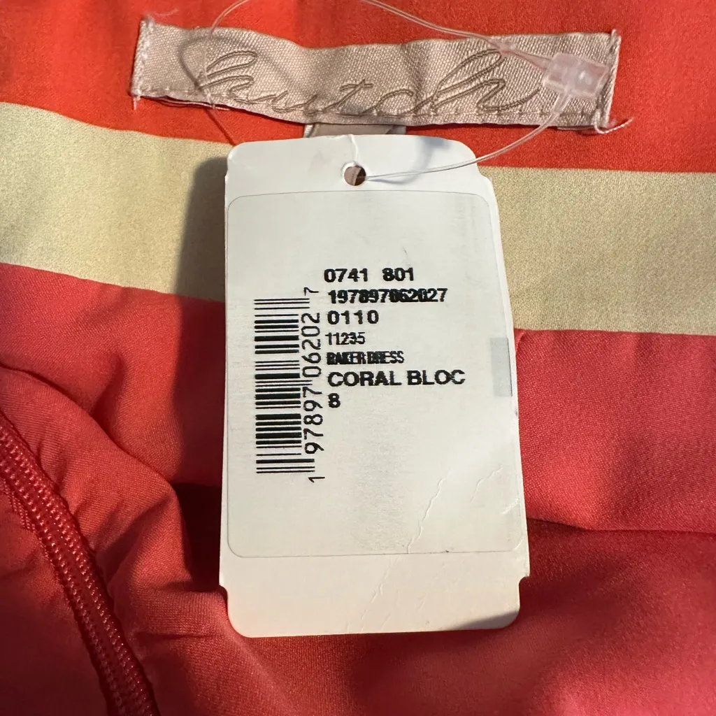 Hutch Baker Halter Mini Dress Coral Floral Size 8 NWT - Image 9