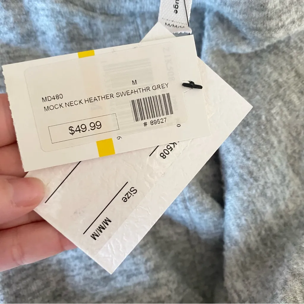 Cable & Gauge Heather Gray Long Sleeve sweater Dress - Image 5