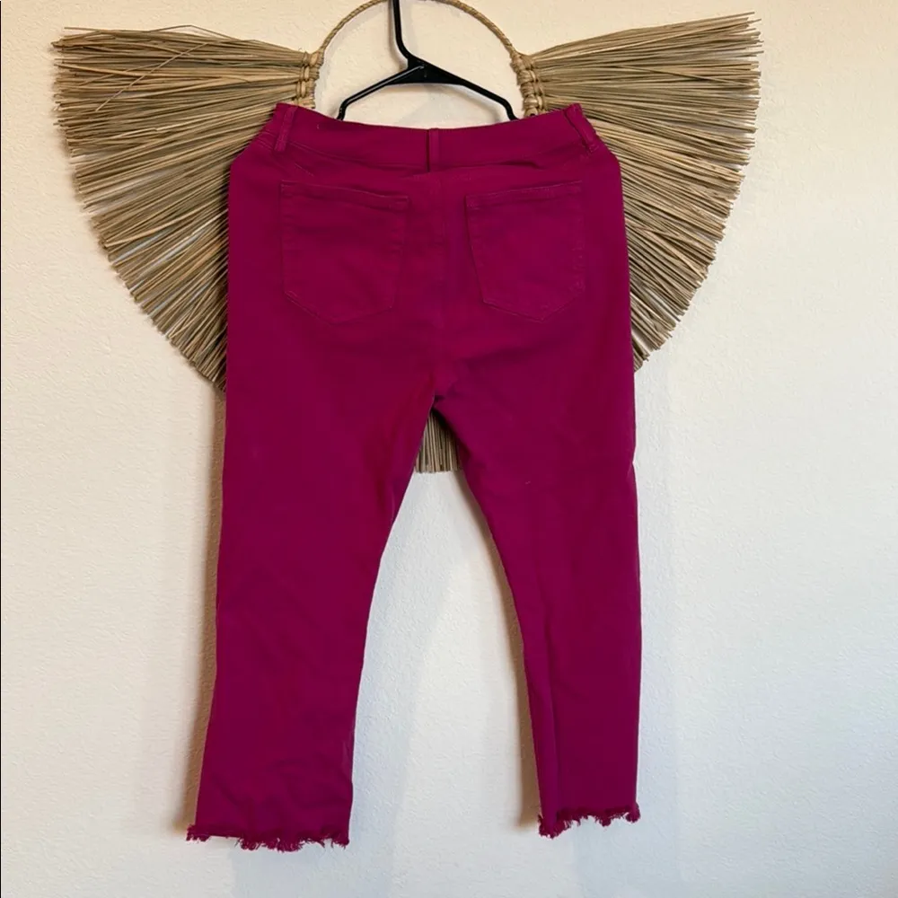 LOFT Pink Ankle Cropped Jeans - Image 4