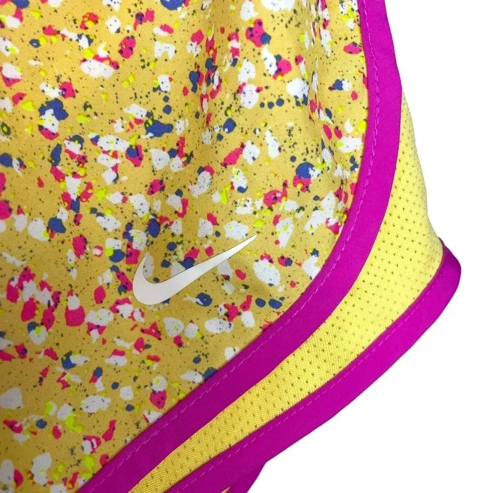 Nike Dri-Fit Icon Clash Tempo 3’’ Running Shorts in Yellow/Pink Speckled Size S - Image 10