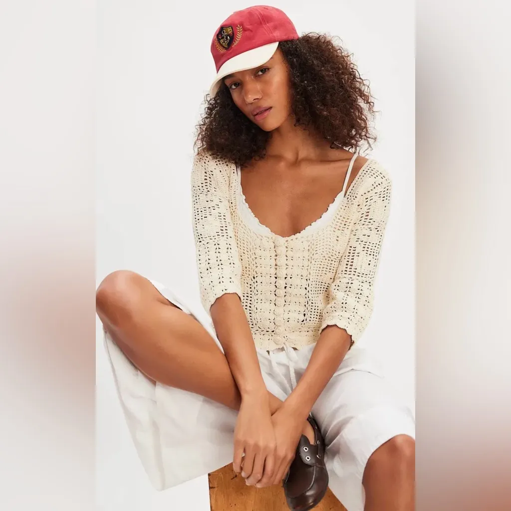 Free People Bahamas Crochet Top Size XS - Image 2