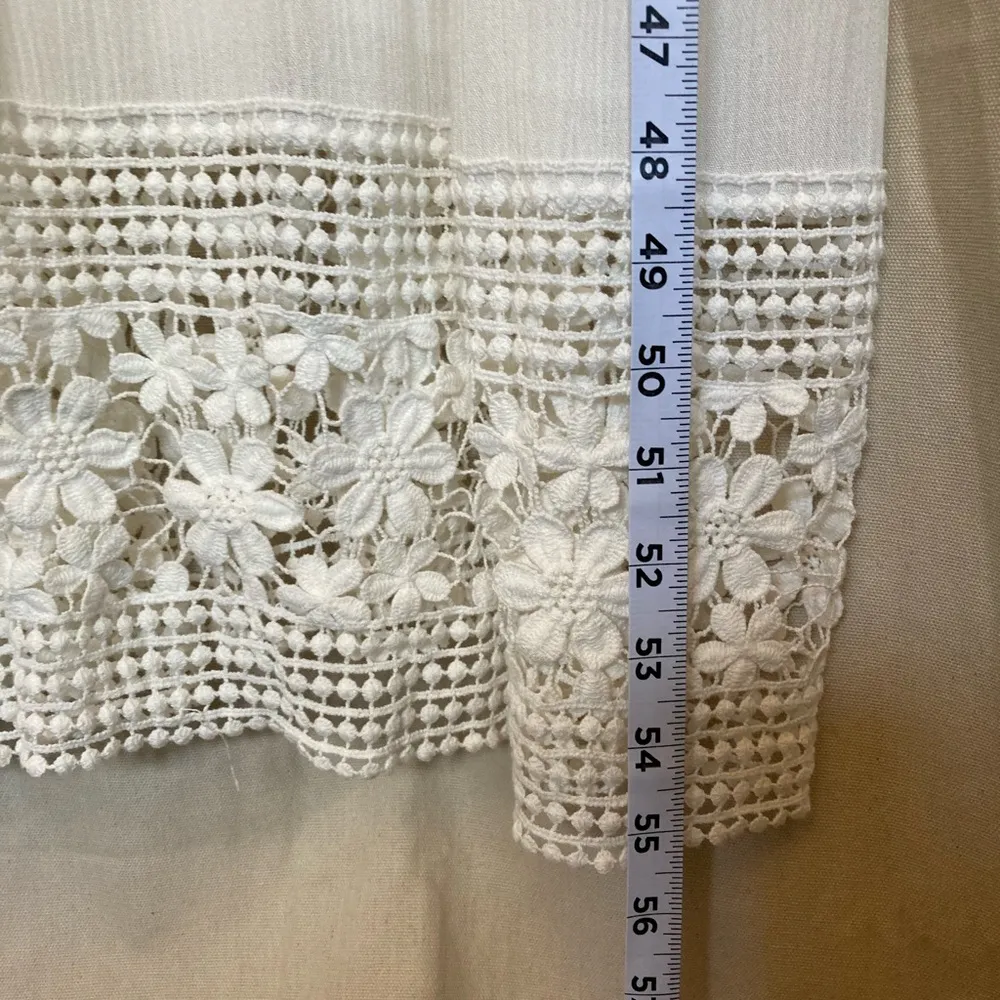 White Spaghetti Strap Maxi Dress with Lace Detail - Image 6