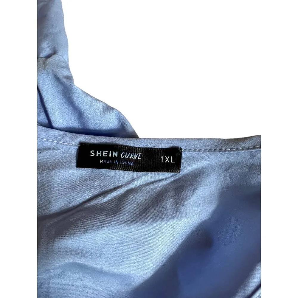 Shein Women's Light Blue Dress - Image 5