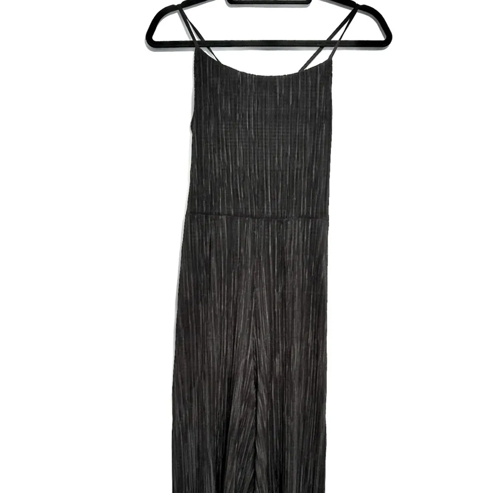 PrettyLittleThing Black Pleated Wide Leg Jumpsuit Size 10 Party Ready - Image 8