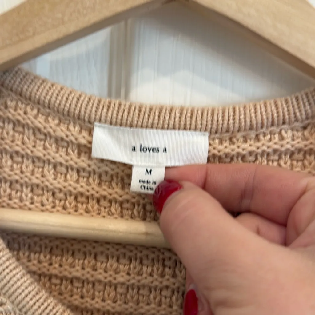 A loves A textured gold button cardigan - Image 4