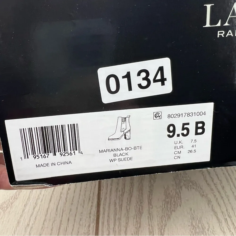 Lauren Ralph Lauren Marianna Pull-On Dress Chelsea Booties 9.5B Black $195 - Image 8