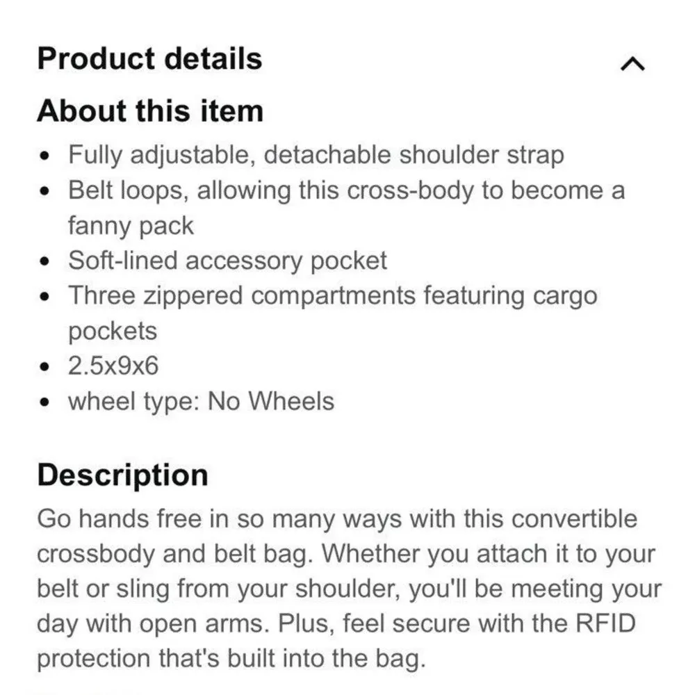 Lug Carousel Waves Navy Blue Crossbody Or Belt Bag Nautical Quilted Travel RFID - Image 10