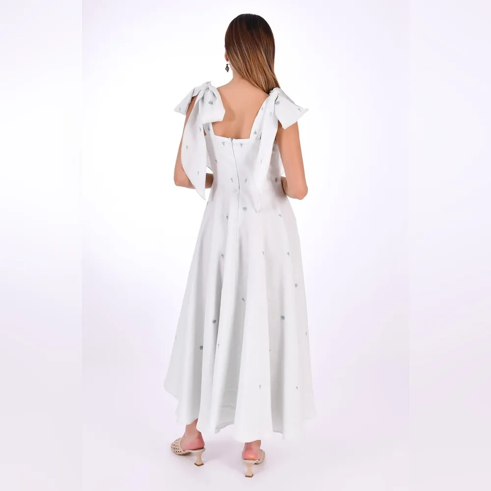 NWT Fanm Mon Sara Dress Size Small S Marassa Midi Dress Green - Image 4