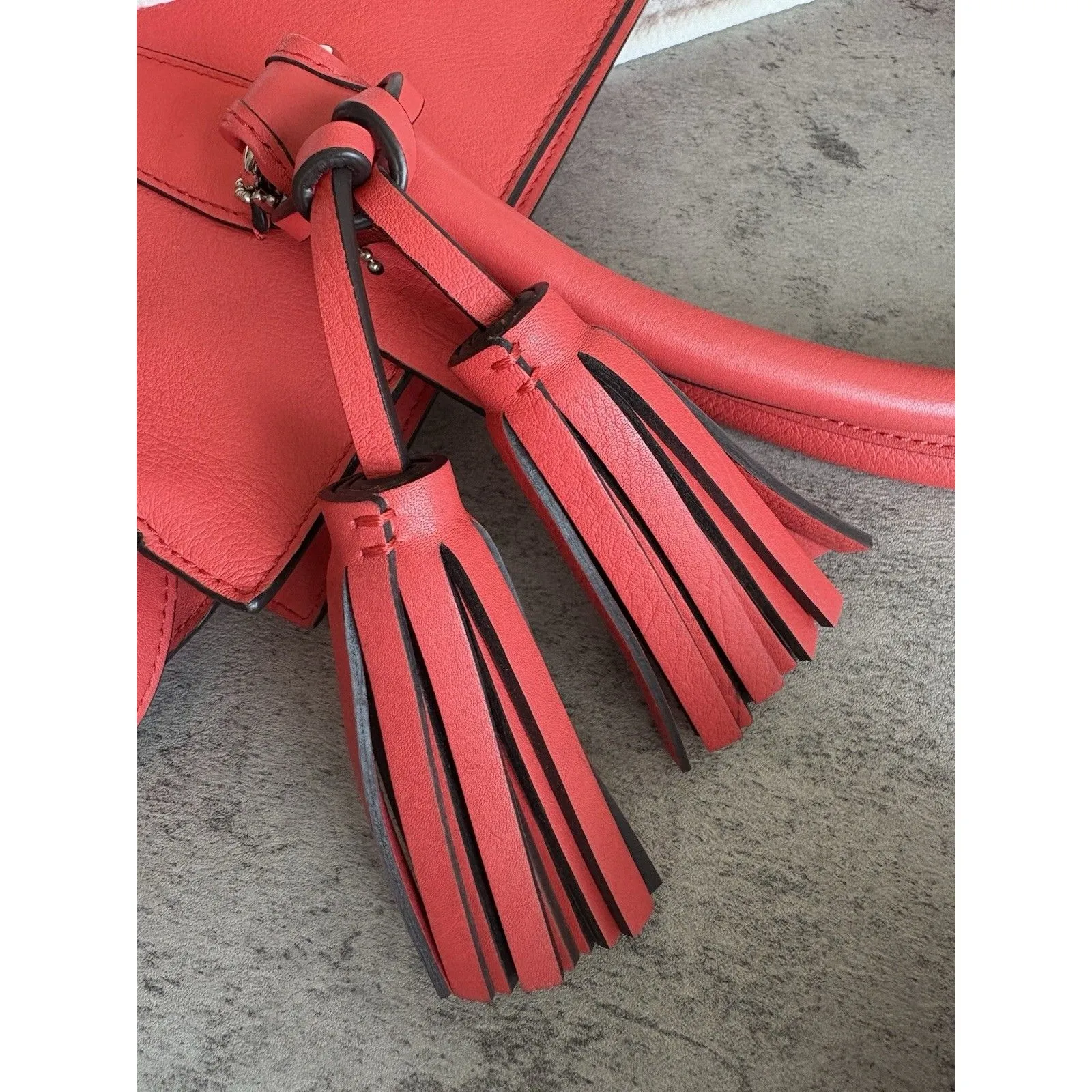 COACH Legacy Red Medium Candace Carryall Shoulder Bag/ Tote/ Handbag EUC - Image 7