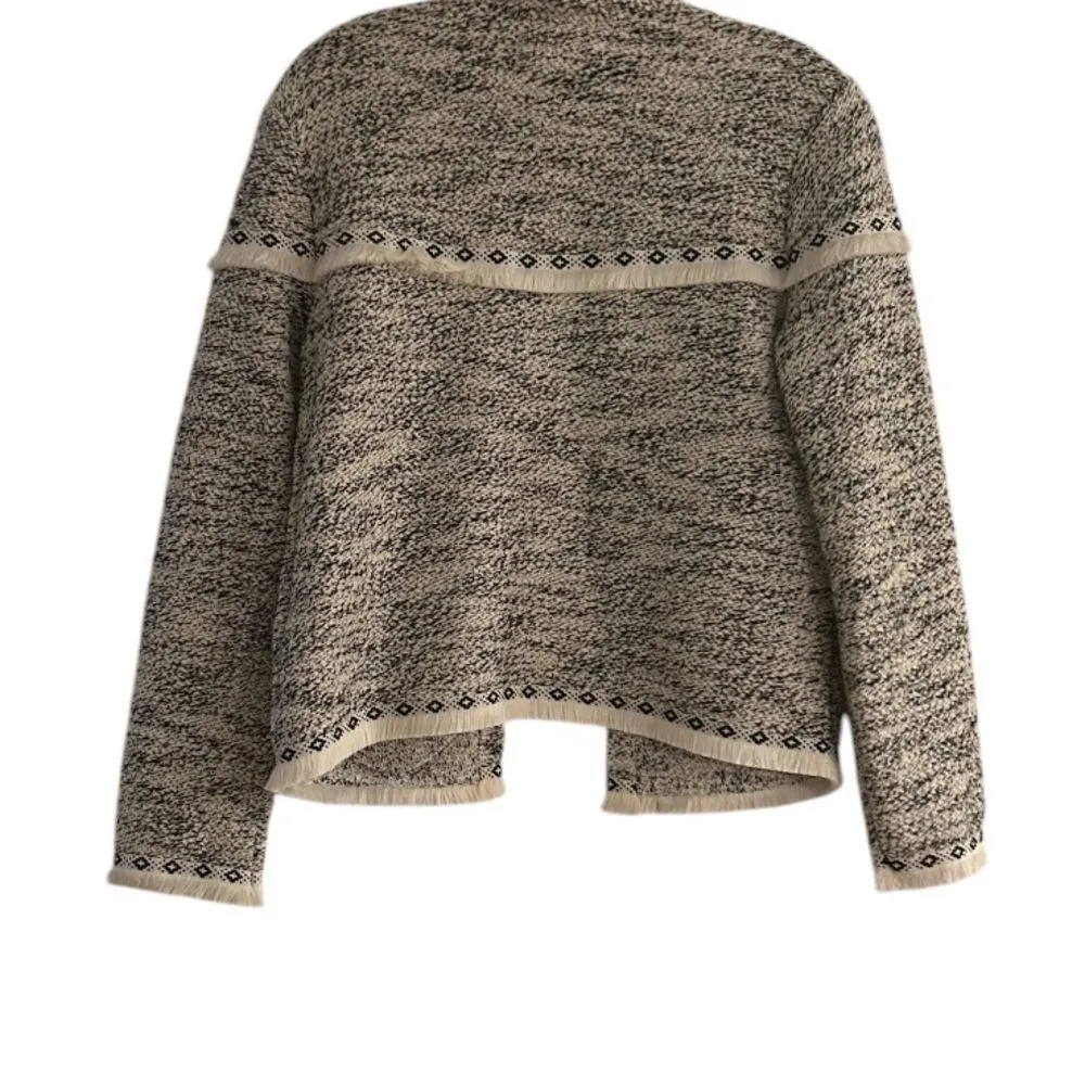 Jack by BB Dakota white black long story short marled french terry Blazer XS - Image 6