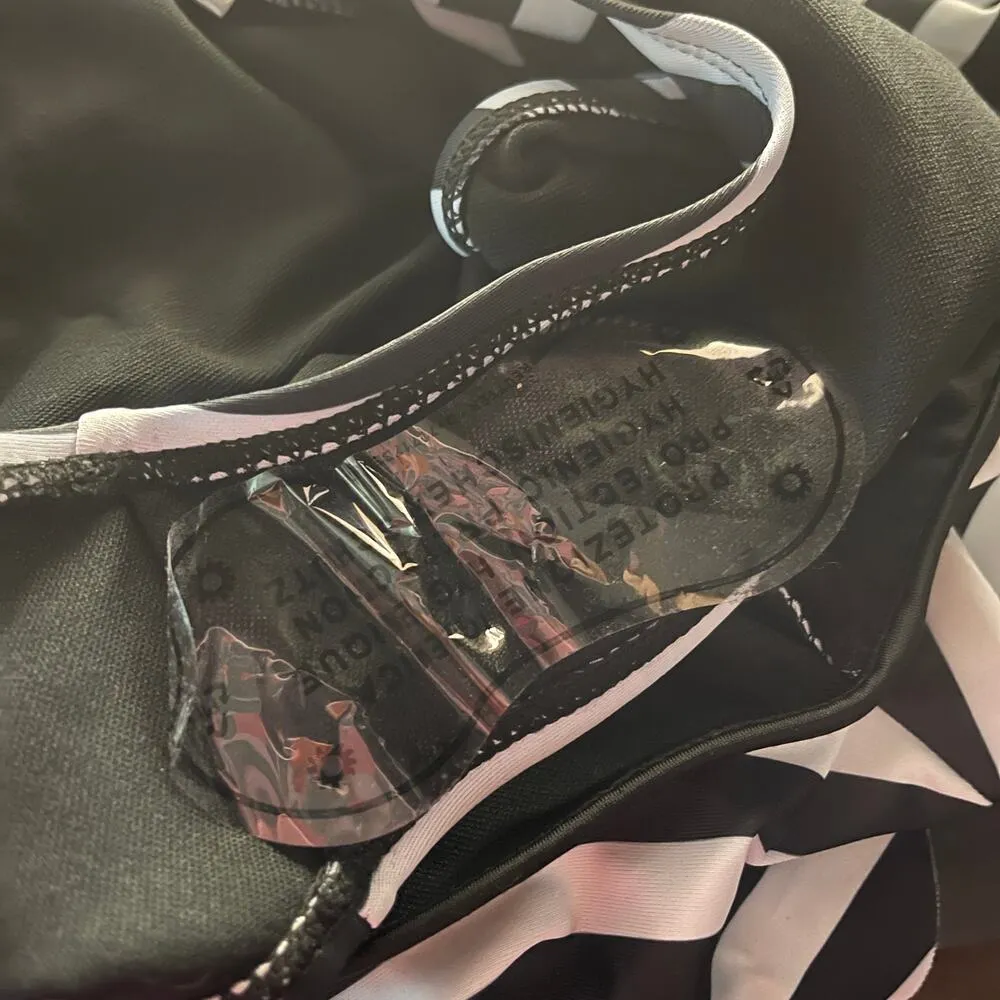 Jess Lea Striped High Waist Bikini Set Size 2X New With Tags Black - Image 5