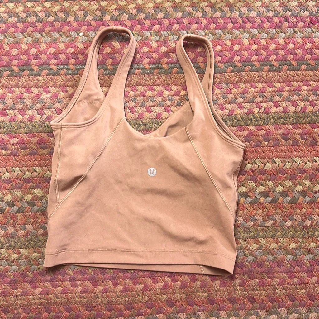 LULULEMON ALIGN TANK TAN BROWN BEIGE NEUTRAL CROP - Image 2