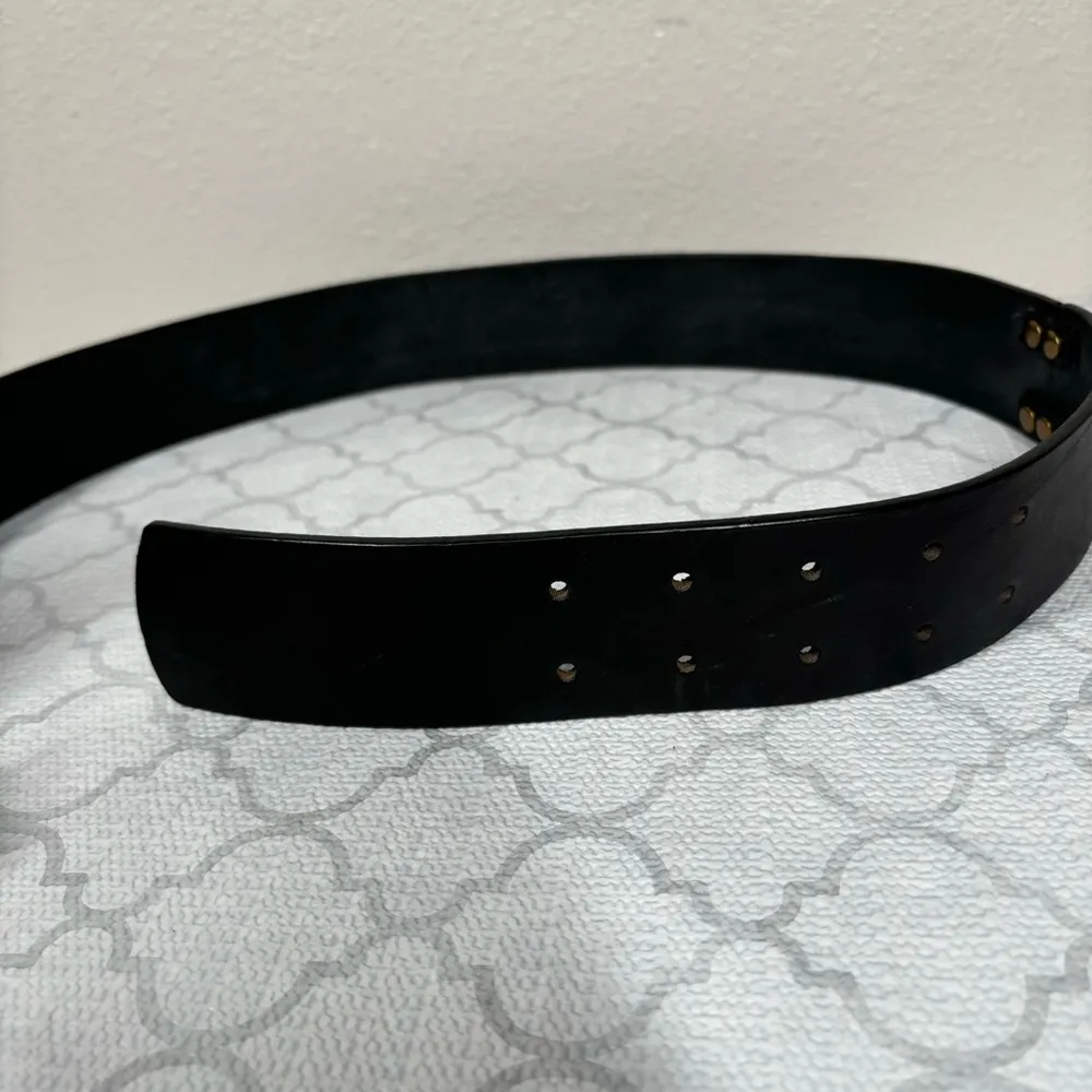 Gap Genuine Leather Black Studded Belt Size 32 - Image 11