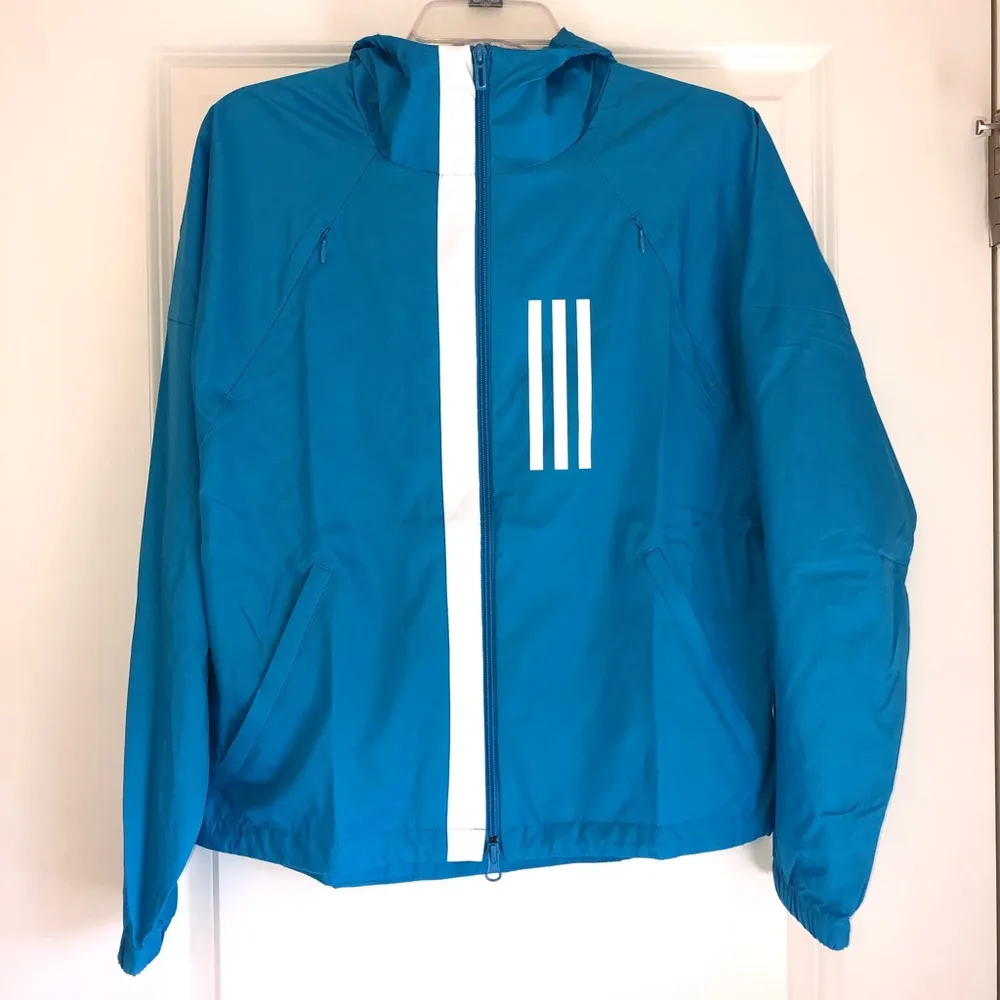 Adidas Women’s Hooded Windbreaker Jacket Small - Image 2