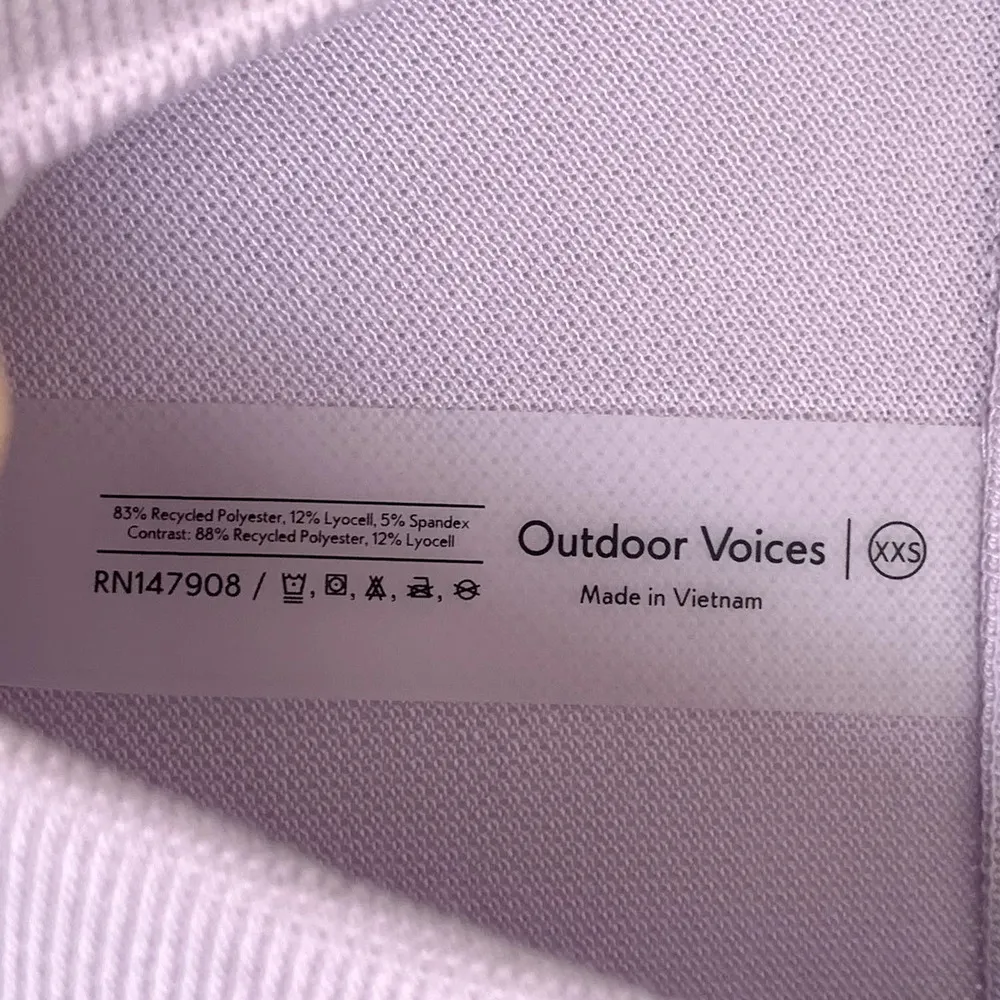 NWT Outdoor Voices Birdie Cropped Polo in Morning Glory Purple - Image 4