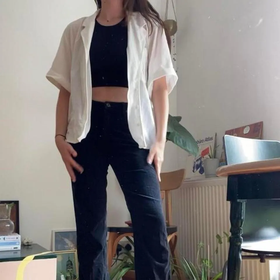 Country Casuals Vintage 1980s white short sleeve cotton button down bowler shirt Size undefined - Image 4